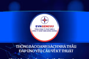 Công ty Nhiệt điện Mông Dương thông báo danh sách nhà thầu đáp ứng yêu cầu về kỹ thuật