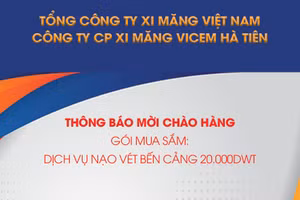 Công ty CP Xi măng VICEM Hà Tiên thông báo mời chào hàng