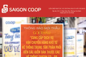 Liên hiệp Hợp tác xã Thương mại TP. Hồ Chí Minh (Saigon Co-op) thông báo mời thầu