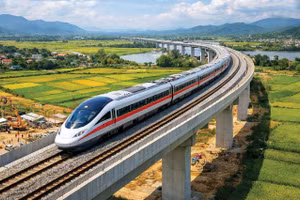 Người quyết định đầu tư Dự án Đường sắt tốc độ cao trên trục Bắc - Nam được áp dụng một trong các hình thức chỉ định thầu, đấu thầu hạn chế khi lựa chọn nhà thầu. Ảnh: Nhã Chi AI