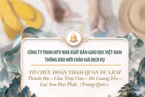 Công ty TNHH MTV Nhà xuất bản Giáo dục Việt Nam thông báo mời chào giá dịch vụ tổ chức đoàn tham quan du lịch cho cán bộ, nhân viên năm 2026