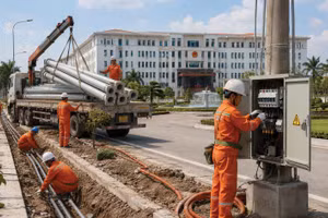 Dự án Xây dựng hệ thống điện chiếu sáng, hệ thống điện trung hạ thế khu U, V, X, Y của Trung tâm hành chính huyện tại Hớn Quản, Đồng Nai đang chờ cấp lại vốn. Ảnh minh họa: Chiếm Khôi