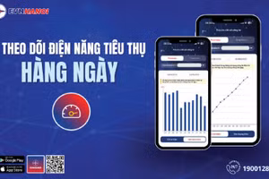 Theo dõi điện năng tiêu thụ hàng ngày qua App EVNHANOI