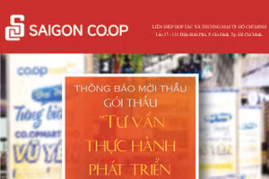 Liên hiệp Hợp tác xã thương mại thành phố Hồ Chí Minh thông báo mời thầu