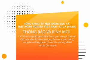Mời chào giá dự toán lần 2 gói mua sắm Tư vấn xây dựng Đề án chuyển đổi số trong hoạt động quản lý của Văn phòng VEAM và các Chi nhánh