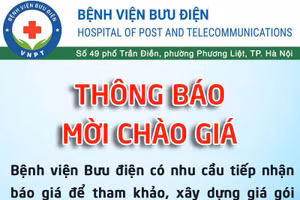 Bệnh viện Bưu điện thông báo mời chào giá