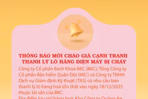 Mời chào giá cạnh tranh thanh lý lô hàng điện máy bị cháy