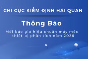 Chi cục Kiểm định hải quan thông báo mời báo giá