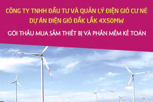 Công ty TNHH Đầu tư và quản lý điện gió Cư Né thông báo chào hàng cạnh tranh