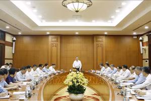 Tổng Bí thư, Chủ tịch nước khẳng định, bảo vệ môi trường và thích ứng với biến đổi khí hậu là một trong những trụ cột của mô hình phát triển mới mà Đại hội XIV của Đảng đã xác định - Ảnh: Thống Nhất/TTXVN