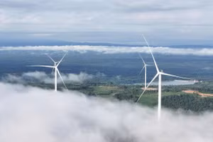 Những cánh quạt gió của Dự án Savan 1 trên đất bạn Lào