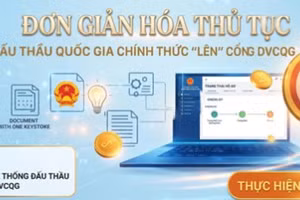 Hệ thống mạng đấu thầu quốc gia triển khai tích hợp đăng ký tài khoản trên Cổng Dịch vụ công Quốc gia