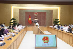 Phó Thủ tướng Nguyễn Văn Thắng chủ trì cuộc họp của Ban chỉ đạo điều hành giá - Ảnh: VGP/Đức Tuân