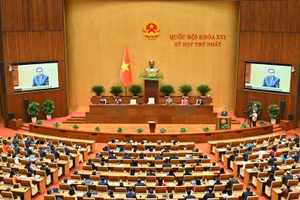 Quốc hội tiếp tục thực hiện công tác nhân sự trong thời gian còn lại của buổi sáng 7/4 - Ảnh: VGP/Nhật Bắc