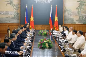 Tổng Bí thư, Chủ tịch nước Tô Lâm và Tổng thống Philippines Ferdinand Romualdez Marcos Jr. hội đàm cấp Nhà nước - Ảnh: TTXVN