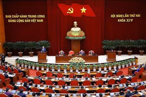 Phiên Bế mạc Hội nghị lần thứ hai Ban Chấp hành Trung ương Đảng khoá XIV - Ảnh: TTXVN