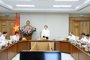 Phó Thủ tướng Hồ Quốc Dũng chủ trì cuộc họp - Ảnh: VGP/Gia Huy