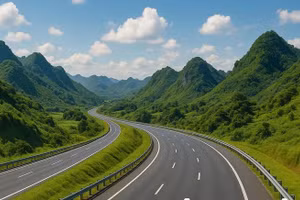 Dự án cao tốc Việt Trì – Hòa Bình được đề xuất có quy mô 4 làn xe, chiều dài khoảng 56 km, kết nối cao tốc Nội Bài – Lào Cai với cao tốc Hòa Bình – Sơn La. Ảnh minh họa.