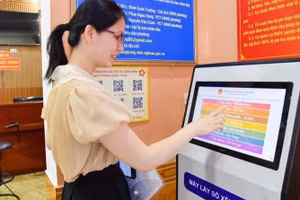 Công khai TTHC đã được cắt giảm, đơn giản hóa trên Cơ sở dữ liệu quốc gia về TTHC