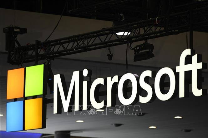 Biểu tượng Microsoft. Ảnh tư liệu: AFP/TTXVN