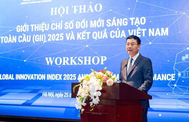 Bộ trưởng Bộ KH&CN Nguyễn Mạnh Hùng phát biểu tại Hội thảo - Ảnh: VGP