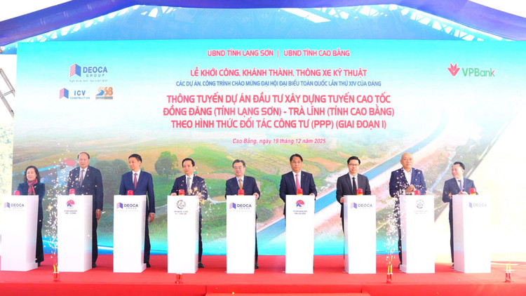 Lễ thông tuyến Dự án Đầu tư xây dựng tuyến cao tốc Đồng Đăng (Lạng Sơn) - Trà Lĩnh (Cao Bằng) giai đoạn 1