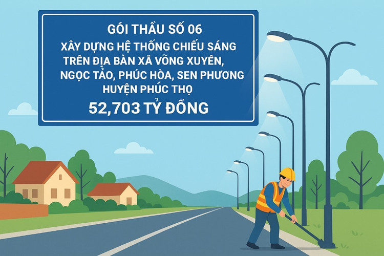 Hà Nội: Mời thầu lần 2 gói thầu chiếu sáng hơn 52 tỷ đồng tại xã Phúc Lộc
