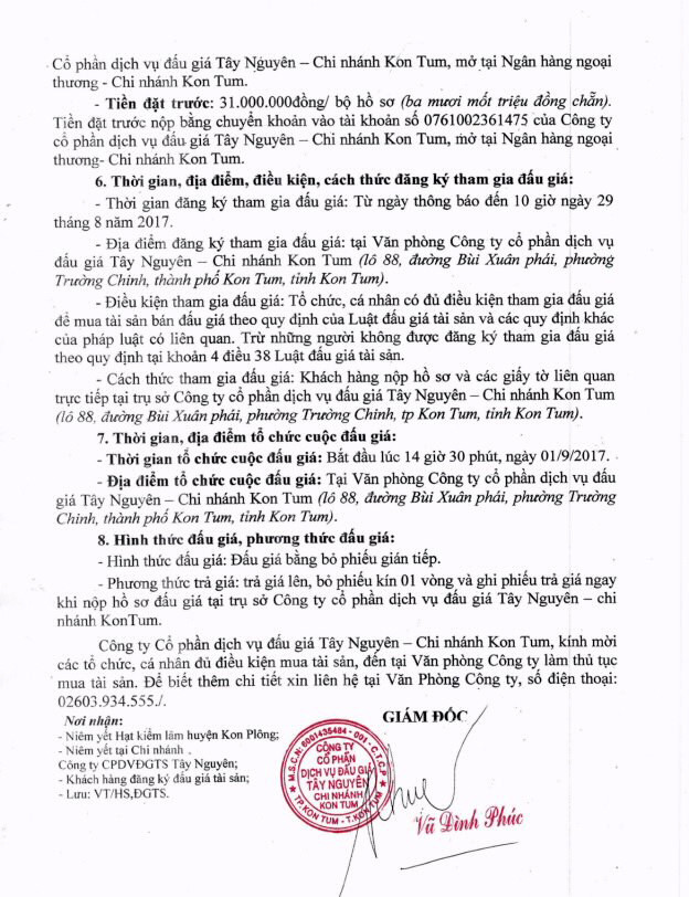 Đấu giá gỗ xẻ, gỗ tròn nhóm I,III,V,VI,VIII tại Kon Tum ảnh 2