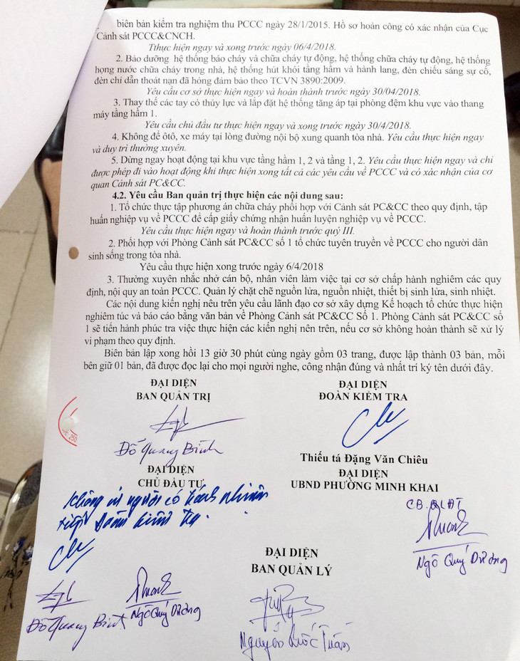 Hệ thống PCCC Chung cư Thăng Long Garden vẫn chưa thể hoạt động ảnh 11