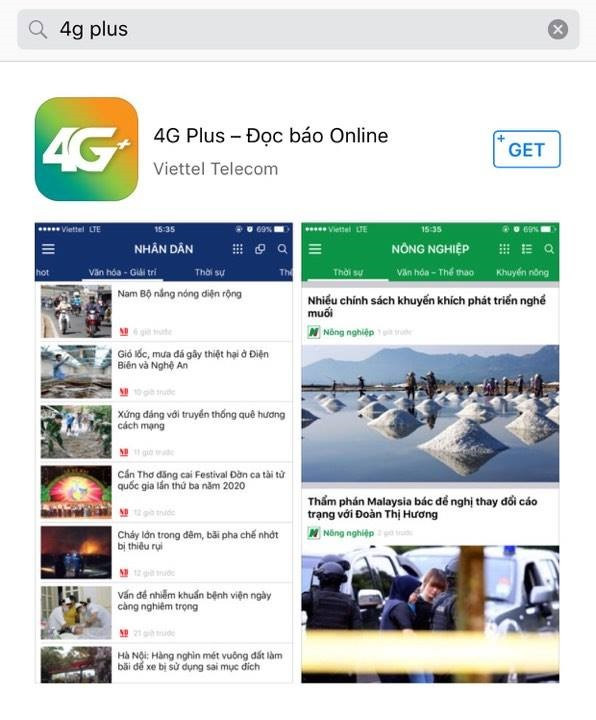 Miễn cước data khi đọc tin tức qua ứng dụng 4G Plus ảnh 2