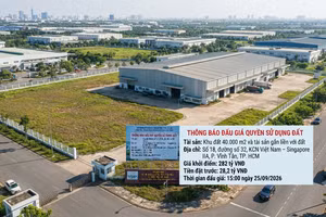 Đấu giá 40.000 m2 đất tại Khu công nghiệp Việt Nam – Singapore IIA (TP.HCM). Ảnh minh họa: Ai