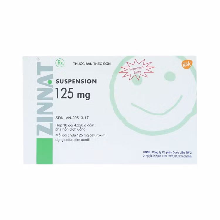 Mã thuốc Zinnat Suspension (hoạt chất Cefuroxime dưới dạng Cefuroxime axetil 125/5ml, dạng cốm pha huyền dịch uống) với đơn giá tạm tính là 121.617 đồng/chai/lọ nằm trong danh mục cần lấy báo giá lập kế hoạch lựa chọn nhà thầu phục vụ đàm phán giá