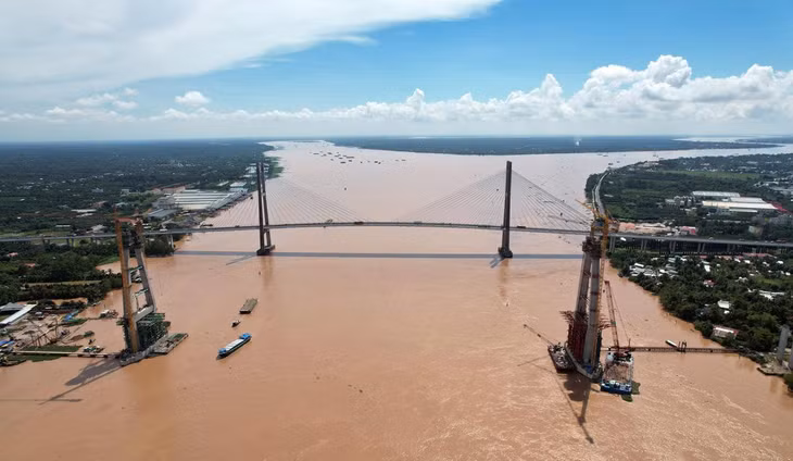 Dự án Cầu Mỹ Thuận 2 bắc qua sông Tiền, nối tỉnh Tiền Giang và Vĩnh Long với tổng chiều dài 6,61 km