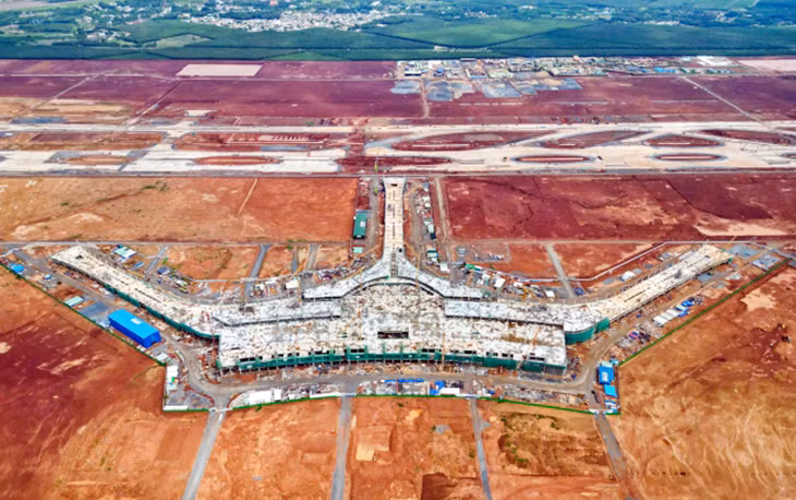Diện mạo nhà ga sân bay Long Thành sau 1 năm thi công Diện mạo nhà ga sân bay Long Thành sau 1 năm thi công