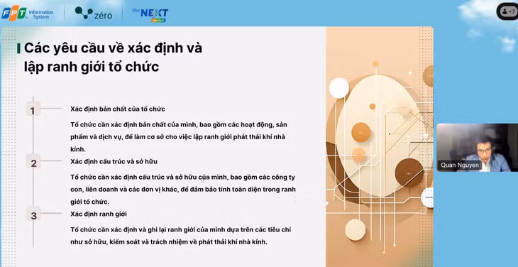 Ông Quân chỉ ra các cách xác lập ranh giới của tổ chức.
