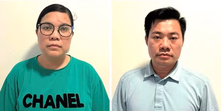 Nguyễn Thị Khuyên và Văn Đình Toàn. Ảnh: Công an Hà Nội