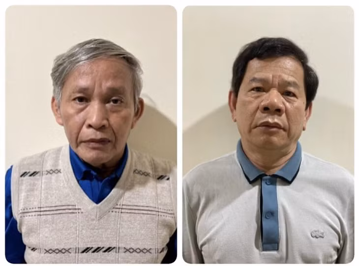Các bị can (từ trái qua): Cao Khoa và Đặng Văn Minh