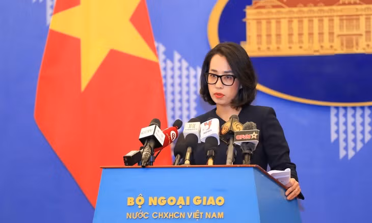 Người phát ngôn Bộ Ngoại giao Phạm Thu Hằng.