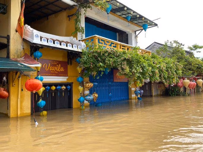Và nhấn chìm luôn cả dãy đèn lồng treo trên cao