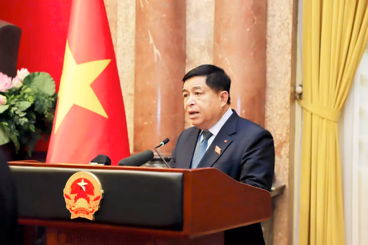 Phó Thủ tướng Nguyễn Chí Dũng phát biểu nhận nhiệm vụ
