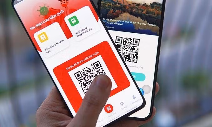 Người dùng có thể sử dụng bất cứ ứng dụng nào như PC-Covid, VNeID, Sổ sức khỏe điện tử... để quét mã QR