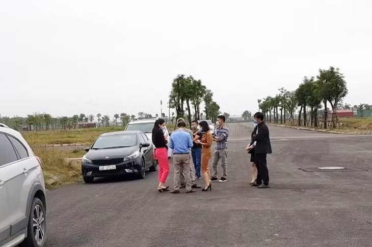 Nhóm nhà đầu tư xem dự án khu đô thị mới Thanh Lâm - Đại Thịnh 2