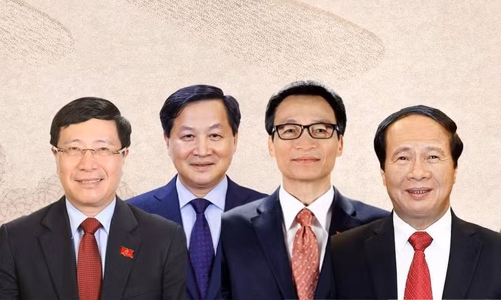 Quốc hội phê chuẩn 4 Phó Thủ tướng: Ông Phạm Bình Minh, ông Lê Minh Khái, ông Vũ Đức Đam, ông Lê Văn Thành. Ảnh: Tạ Lư