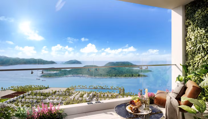 Phối cảnh tầm nhìn từ căn hộ của dự án New Galaxy Nha Trang. Ảnh: Hưng Thịnh Land