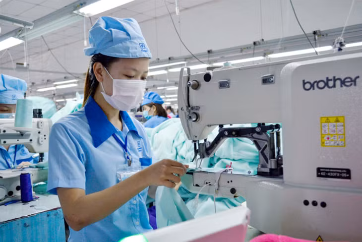 Công nhân đang làm việc tại nhà máy may của Garmex Sài Gòn