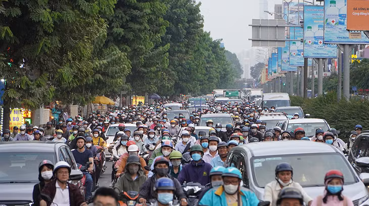 Ùn tắc trên đường Cộng Hòa