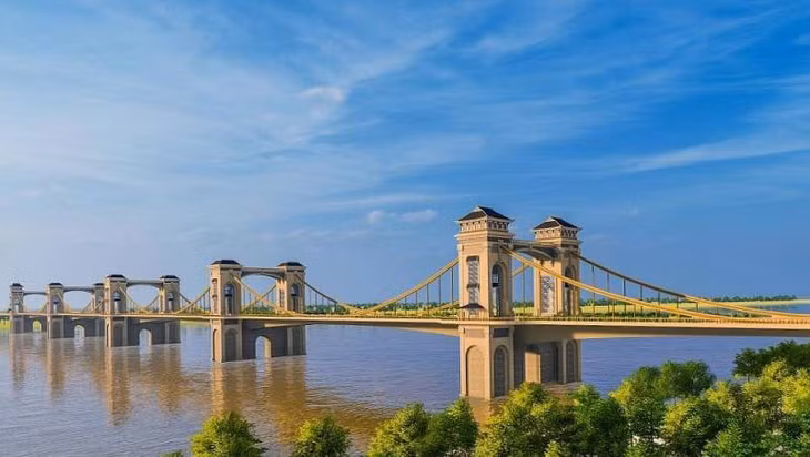 Phối cảnh phương án kiến trúc của cầu Trần Hưng Đạo