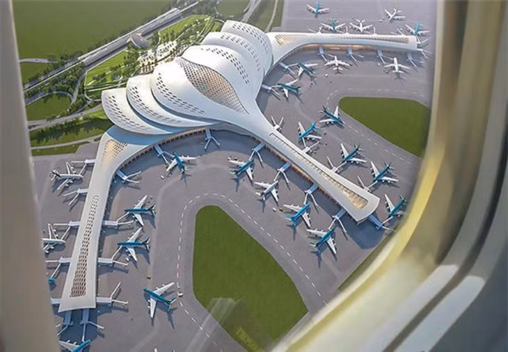 Phối cảnh thiết kế sân bay nhìn từ trên cao