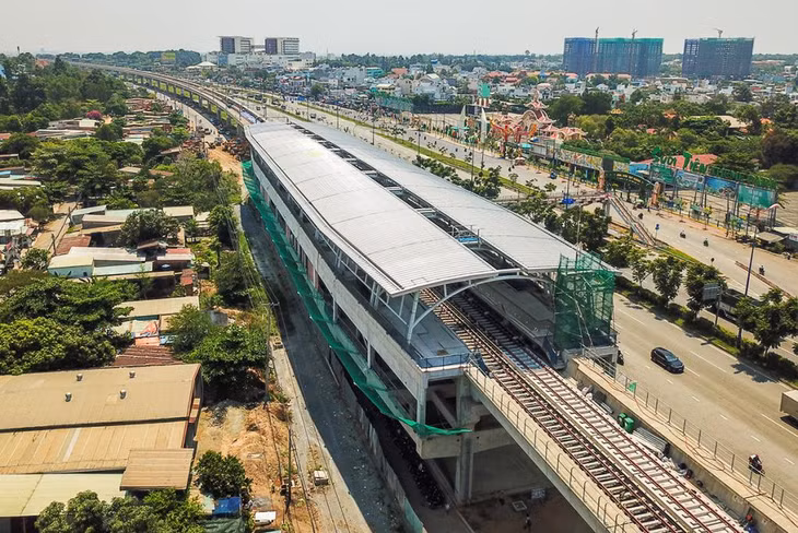 Ga Suối Tiên - một trong 11 ga trên cao của Metro Số 1