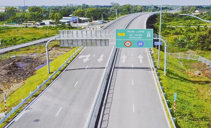 Một đoạn cao tốc Trung Lương - Mỹ Thuận